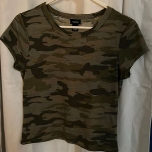 Camo green top